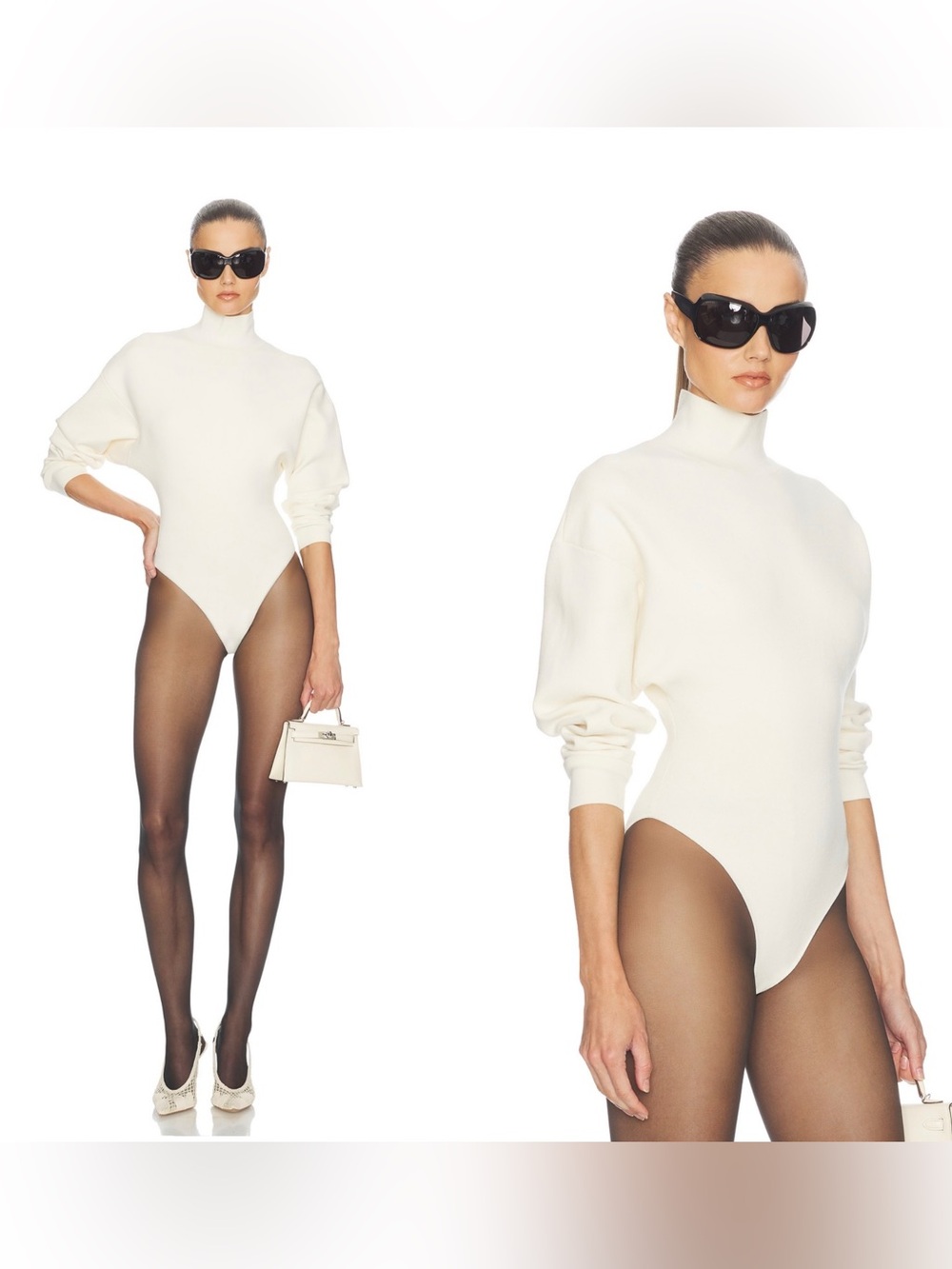 NWT HELSA Calloway Knit Bodysuit in Cream
Helsa
